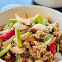 Pad Cashew · Cashew nut,carrot,bell pepper, green onion (Lunch Served with Rice)