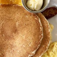 Square-Cool Combo · 2 Pancakes or 2 French Toast, 2 Eggs any style.. Then Pick One:. Andouille Sausage, Bacon, C...
