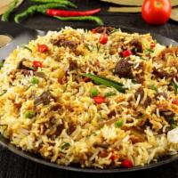 Gongura Goat Biryani · An aromatic mixture of rice, goat, gongura (slight sour taste), saffron, herbs, and spices, ...