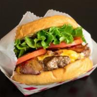 Bacon Cheesy Trueburger · A 5 oz., certified Angus ground fresh burger made of all natural, pasture raised beef (no ho...