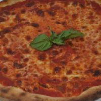 Margherita · Tomato sauce, Mozzarella cheese and basil.