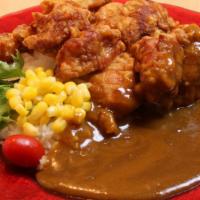 927. Chicken Kara Age Curry · Chicken Kara age, Japanese style curry sauce and rice.