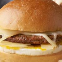 Egg & Sausage Brioche · Brioche bun, Egg, Dijon Mayo, Sausage, Swiss. 

Contains: Egg, Milk, Soy, Wheat