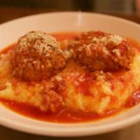 Tomato-Braised Pork Meatballs · with creamy polenta & reggiano

*2 meatballs in an order
*NOT gluten free
*NOT dairy free