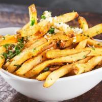 Garlic Fries · Crispy Fries mixed with freshly chopped garlic