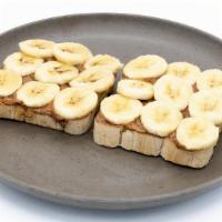 Nut Butter & Honey Toast · Bread SRSLY GF Sourdough, Nut Butter (Almond or Peanut), Banana, Honey<br />