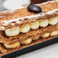 Mille - Feuille · A French Classic: Fine puff pastry dough, Madagascar vanilla pastry cream.
