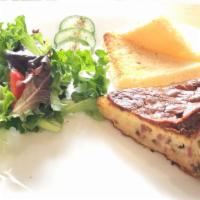 Quiche Lorraine · French pie with eggs, cream, and lardons.  Available from 08:00 am till 05:00 pm
