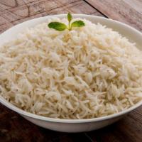 Large Basmati Rice · Fresh made basmati rice prepared with cumin seeds.