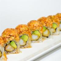 **Salmon Express Roll · In :Shrimp tempura, avocado, cucumber
Out :Cooked salmon mixed sesame oil, cajun seasoning, ...