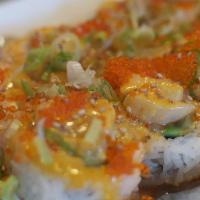 Johnny Luv · Baked California with scallop and spicy mayo sauce. These menu items are raw or undercooked....