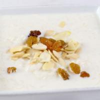 Kheer · Dessert made from basmati rice cooked with sugar, milk and served cold with almonds & pistac...