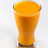 Mango Lassi · A refreshing drink with homemade yogurt & Indian Alfanso mango juice.