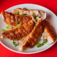 5 Pack Potstickers · Pan-Seared with your choice of filling between Green Vegetable and Ginger Chicken.