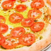 Caprese Veggie · Fresh tomatoes and garlic with pesto sauce.