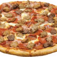 All Meat · House tomato sauce, 3-cheese blend, pepperoni, salami, ham, house-made sausage, hot sausage,...
