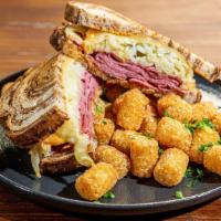 Classic Reuben · Served on toasted marble rye with melted swiss, sauerkraut and Russian dressing.