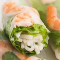 Springroll (3 rolls) · Choose shrimps or tofu.  Serves with peanut sauce.