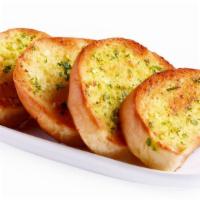 Garlic Cheese Bread · Golden-crispy garlic bread smothered in creamy melted cheese.