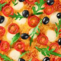 Veggie Pizza Slice · Veggie lovers slice made with fresh-warm mozzarella cheese, chopped onions, black olives, an...