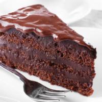 Chocolate Cake · Elegant-tasty fresh slice of chocolate cake.