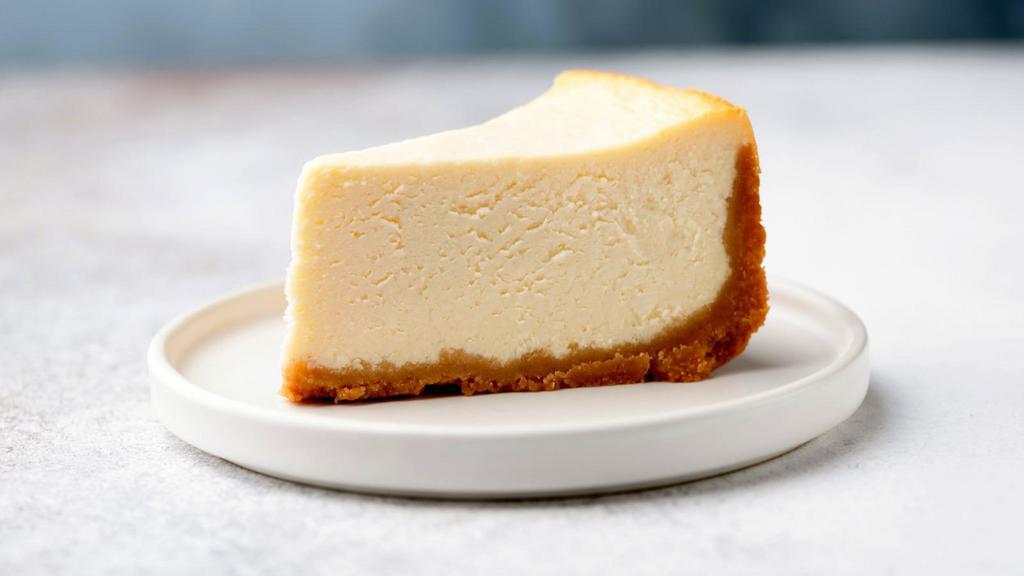 Cheesecake · Classic New York Style cheesecake with a graham cracker crust.