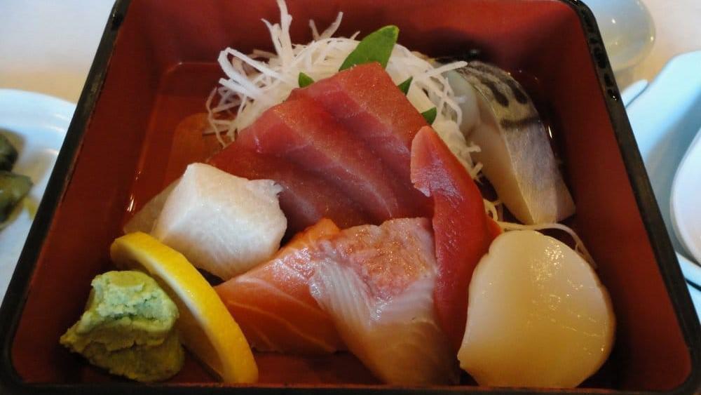 Chirashi Sushi · Assorted fish on top of the sushi rice.