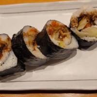 Spider Roll · Softshell crab roll with tobiko.