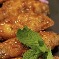 7. Sticky Wings · Sweet and savory with a hint of spice.
