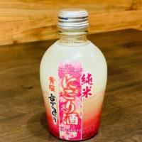 Nigori · Kizakura tokuri-ikko. One bottle. 180 ml, 9.5% ab.
