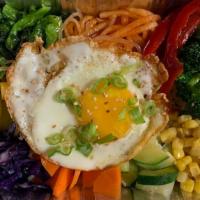 Vegetarian BiBimBap · Sautéed Mushrooms and Assorted Vegetables Rice Bowl