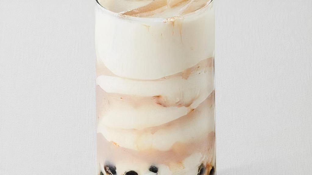 Taro Boba Milk · Fresh milk sweetened with our house-made brown sugar syrup and served with fresh taro and boba (Caffeine free)