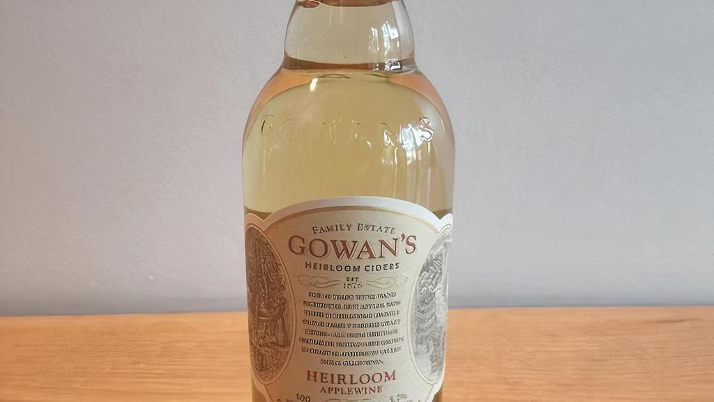 Gowan's Heirloom Apple Cider · Gowan's organic Heirloom apples are picked fresh in heritage family orchards for rare natural flavors of  a classic tree~ripened cider. Refreshing and crisp with luscious layers of ripe apple.