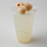 Lychee Lemonade · Pureed Lychee fruit infused into cane sugar lemonade. Served chilled with ice.