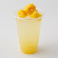 Pineapple Lemonade · Pureed pineapple infused into cane sugar lemonade. Served chilled with ice.