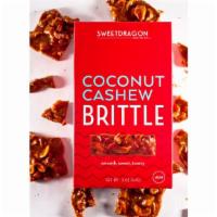 Coconut Cashew Brittle · Intense coconut flavor from organic coconut milk and ribbons of dried coconut is punctuated ...