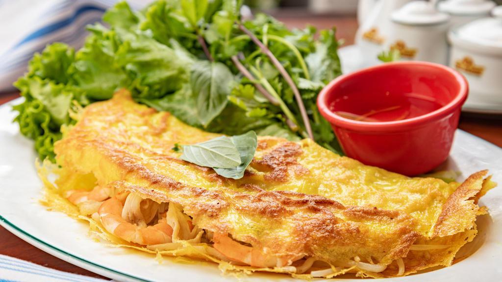 A4. Vegetarian Crepe · Tofu, vegetable, bean sprout, onion, lime fish sauce.