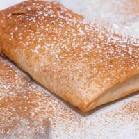 Bougatsa · Sweet Creamy Cheese Pie layered with Phyllo Dough and dusted with Powder Sugar & Cinnamon
