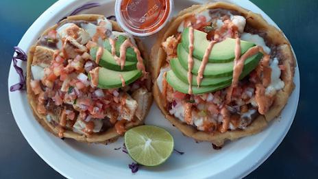 Tacos Capeados · Choice of protein, mayo, purple cabbage, pico de gallo, avocado, chipotle sauce. Mild, spicy, or chipotle sauce on the side.