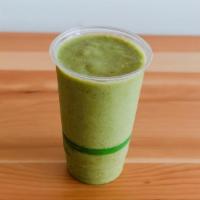 Tropikale Smoothie · 24oz Cup. Crafted with Coconut Water, Banana, Pineapple, Kale, Date, and Coconut Butter.