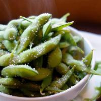 EDAMAME · served with a sweet and spicy, sesame soy sauce
