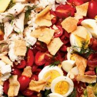 CLASSIC COBB SALAD · applewood smoked bacon, avocado, grilled chicken, tomatoes, chopped egg and Gorgonzola with ...