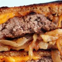 THE PATTY - O  MELT · perfectly seasoned hamburger patty, melted Swiss cheese and caramelized onions between tradi...
