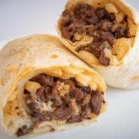 Cali-Style Burrito · Choice of meat, fries, cheese and sour cream.
