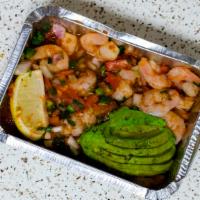 Fiesta Shrimp Cocktail · “Veracruz-style” sauce, onion, tomato, cilantro & avocado.
