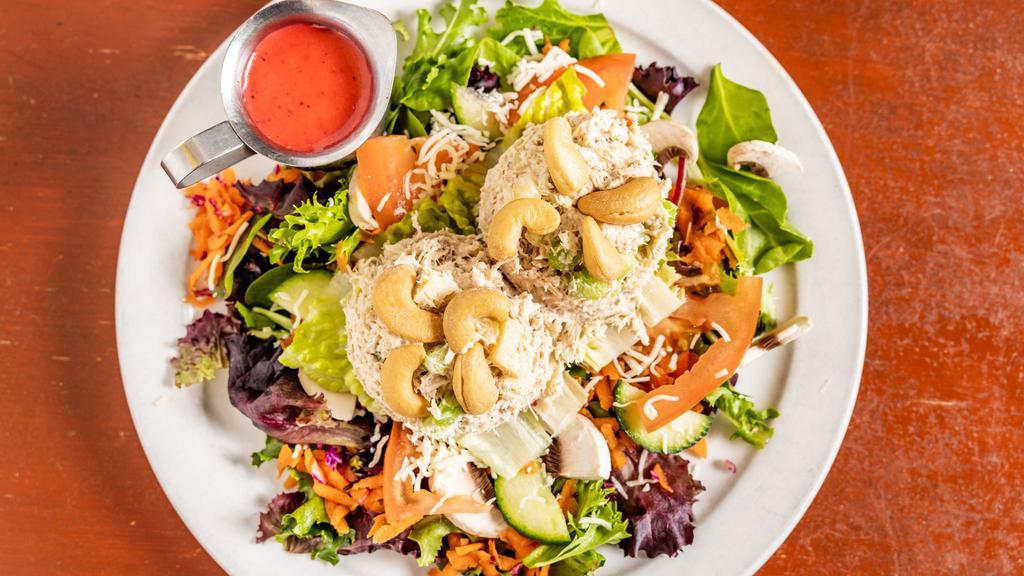 The Loafer’s Chicken Salad · This is the salad that everyone raves about! We put a mound of our famous chicken salad atop the garden salad.