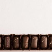 9 Piece Sea Salt Caramels · Our most famous, most favorite treat of all – thick, luscious caramels drenched in gourmet d...