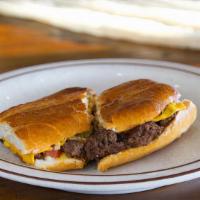 Chopped Cheese · Our signature banh mi panini with chopped beef patty, sliced American cheese, our special bu...