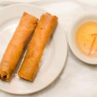 4. BBQ Pork Spring Rolls  · (BBQ Pork  with lettuce, bean, sprout, mint with Fish Vinegar sauce.)