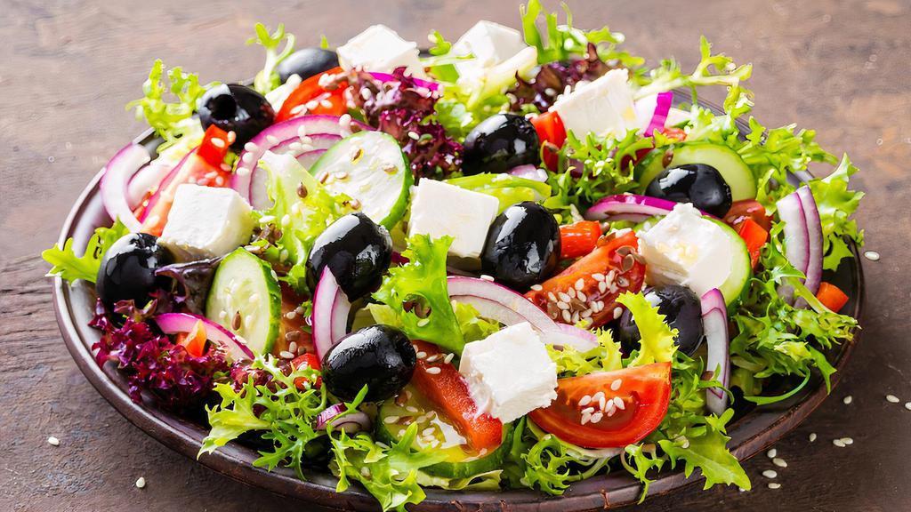 Greek Salad · Mixed green salad served with your choice of dressing